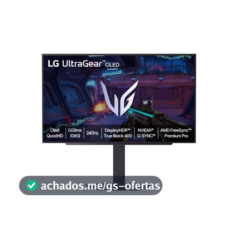 Monitor LG UltraGear™ OLED 27GX704A-B 27" QHD 0.03ms (GtG) 240Hz NVIDIA G-SYNC AMD FreeSync Premium Pro Vesa Cle