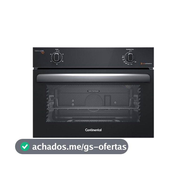 Forno de Embutir a Gás Continental 50L com TOPLimpaFácil (OC4GM)