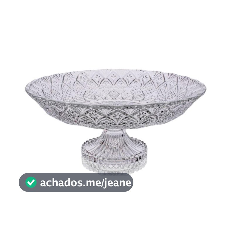 Fruteira Centro de Mesa de Vidro com Pé 30cm Malaga