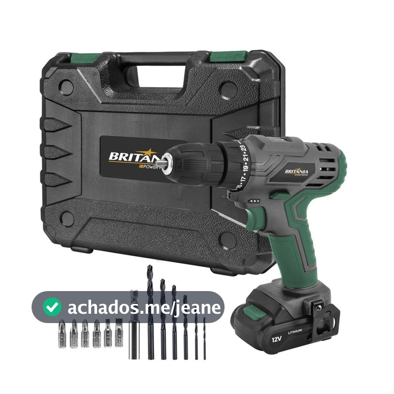 Parafusadeira 2 em 1 Britânia Speed Control BPFE12M 800RPM