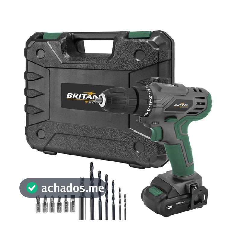 Parafusadeira 2 em 1 Britânia Speed Control BPFE12M 800RPM