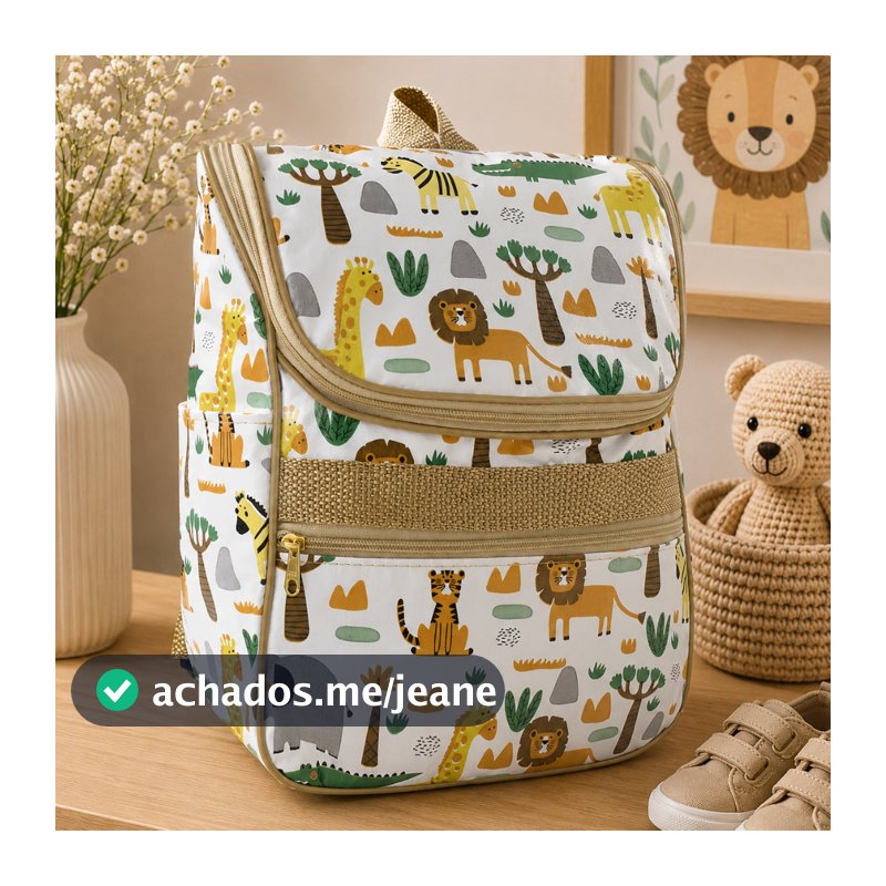 Mochila Maternidade Média Elegante Espaçosa Prática Resistente