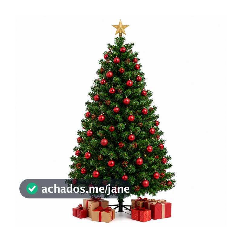 Árvore de Natal 1,50cm 400 Galhos Pinheiro Verde Resistente Desmontável Pé de Ferro e Plástico