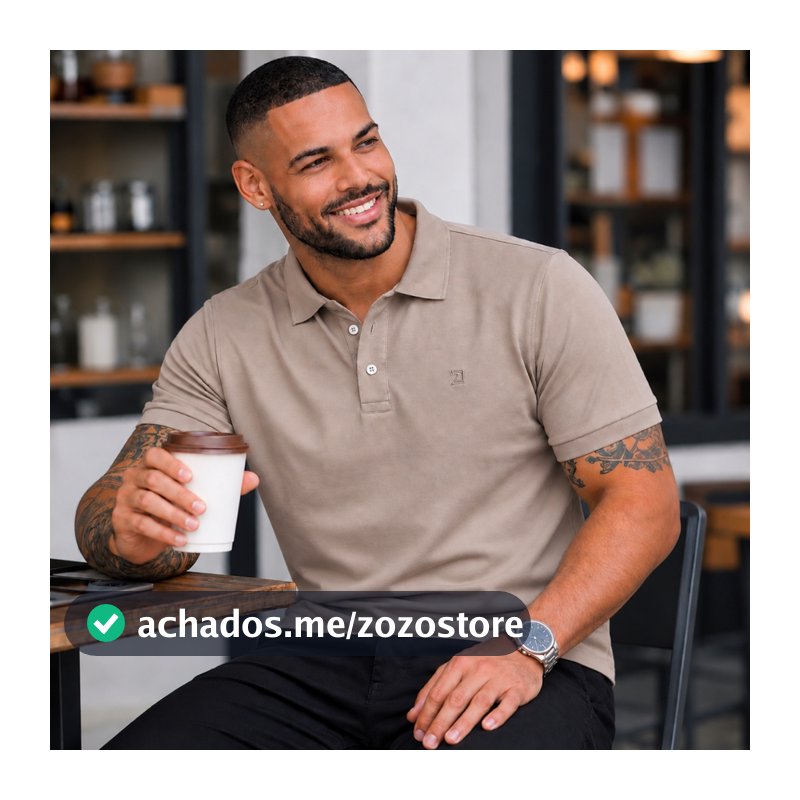 Camisa Polo Masculina Algodão Piquet