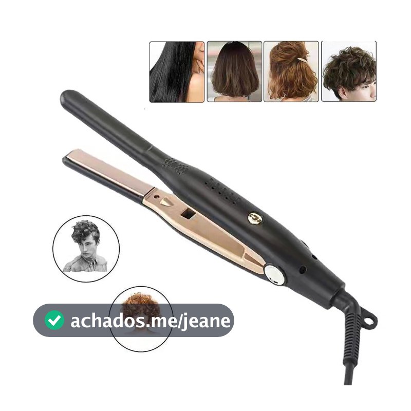 Mini Chapinha Alisadora Para Cabelo Curto Elétrico Bivolt - A686