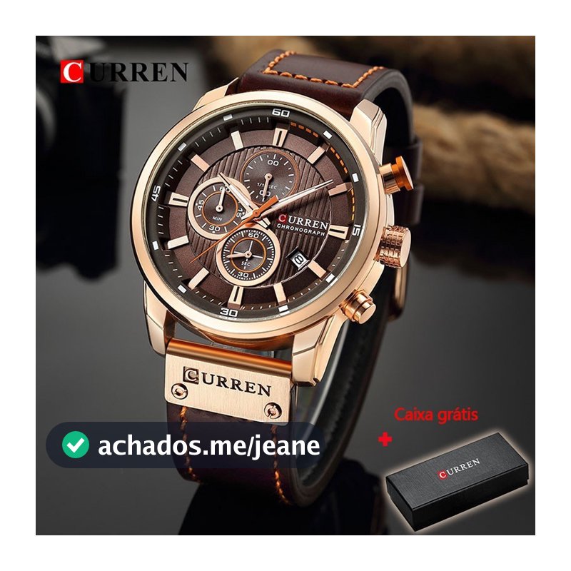 CURREN Original De Marca Superior De Couro Casual Esportivo Quartzo À Prova D'água 8291 8314 8359