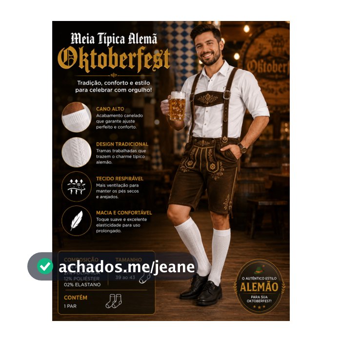 Meia Típica Alemã Oktoberfest - Masculino