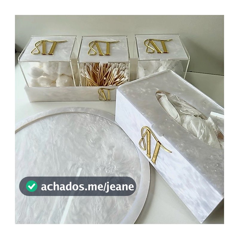 KIT ORGANIZADOR madreperola personalizado em acrilico organizador clínica studio consultório.
