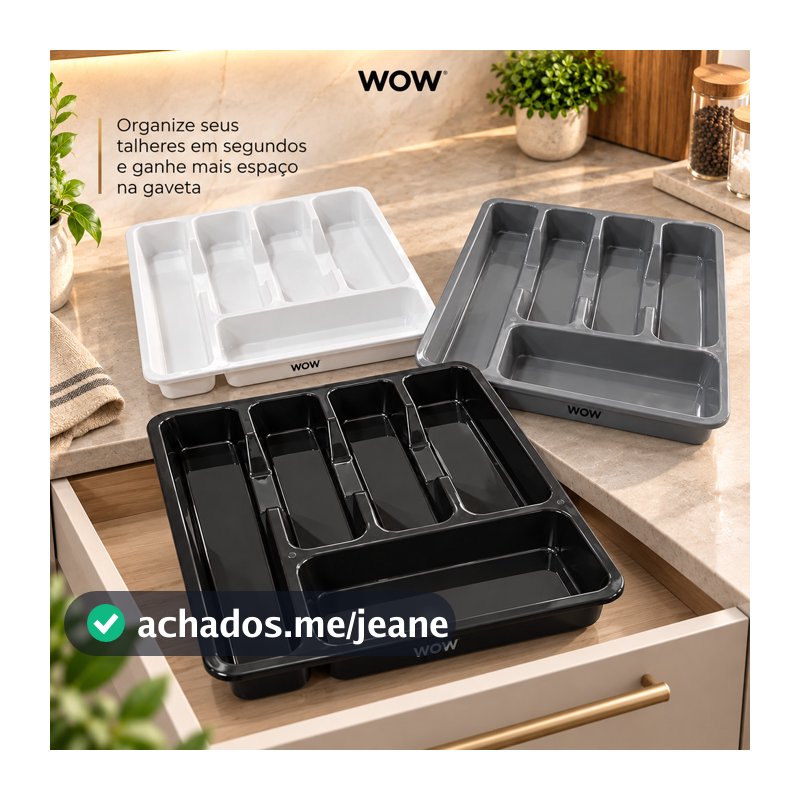 Organizador De Talheres Gaveta Cozinha Com Divisórias