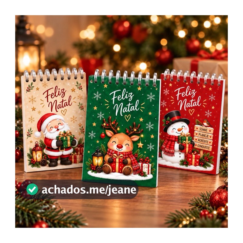 Bloquinho de Natal 7x10cm 50 Folhas | Mimo e Lembrancinha Natalina