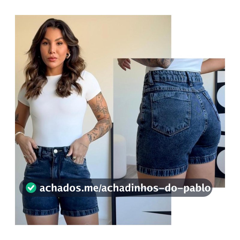 Short Jeans Feminino Mom Short Jeans Cintura Alta Sem Lycra Bermuda Jeans feminina conjunto feminino
