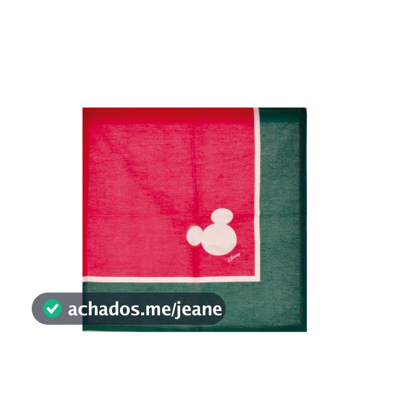 Guardanapo de Tecido Mickey Natal Classic 40x40cm Jogo com 4 Un - Natal Disney - Ref 1595350 Cromus