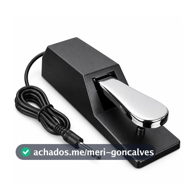 Pedal Sustain Teclado Universal Bertô Metal Cromado Chave Inversora de Polaridade Para Yamaha Roland Casio Piano Digital