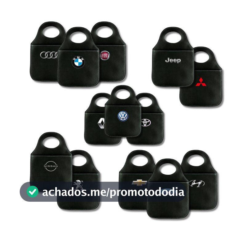 Lixeira Automotiva Porta Lixo Couro Reforçado Universal Fiat Volkswagen Chevrolet Ford Renault
