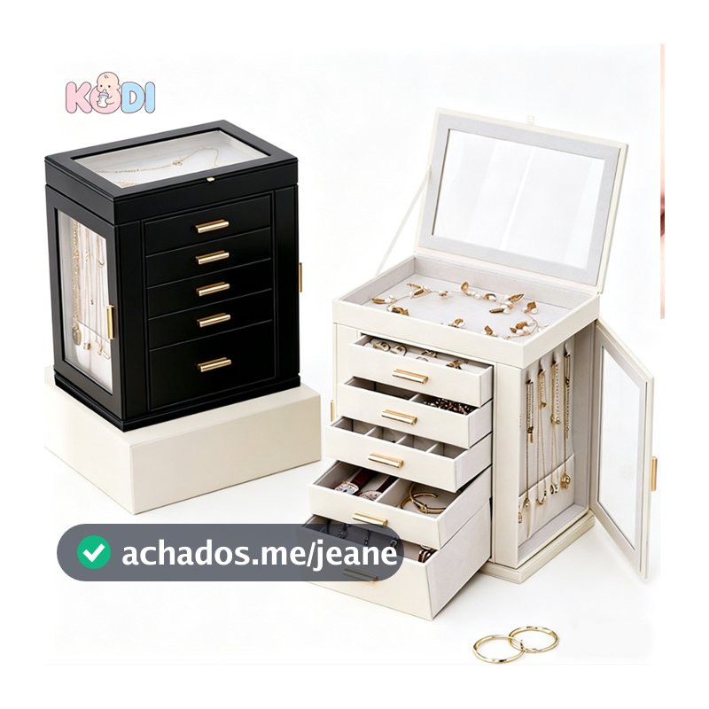 Luxo Porta Joias/Caixa portátil para guardar joias/Caixa de armazenamento portátil--Q22/Q19