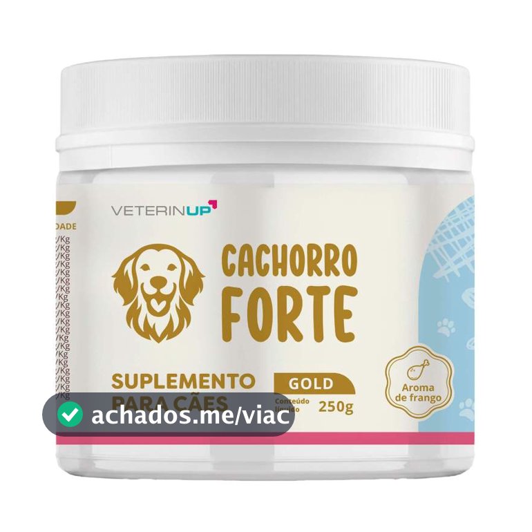 Cachorro Forte Gold 250g Suplemento para Cães com Ômega 3, Glucosamina, Condroitina e Probióticos