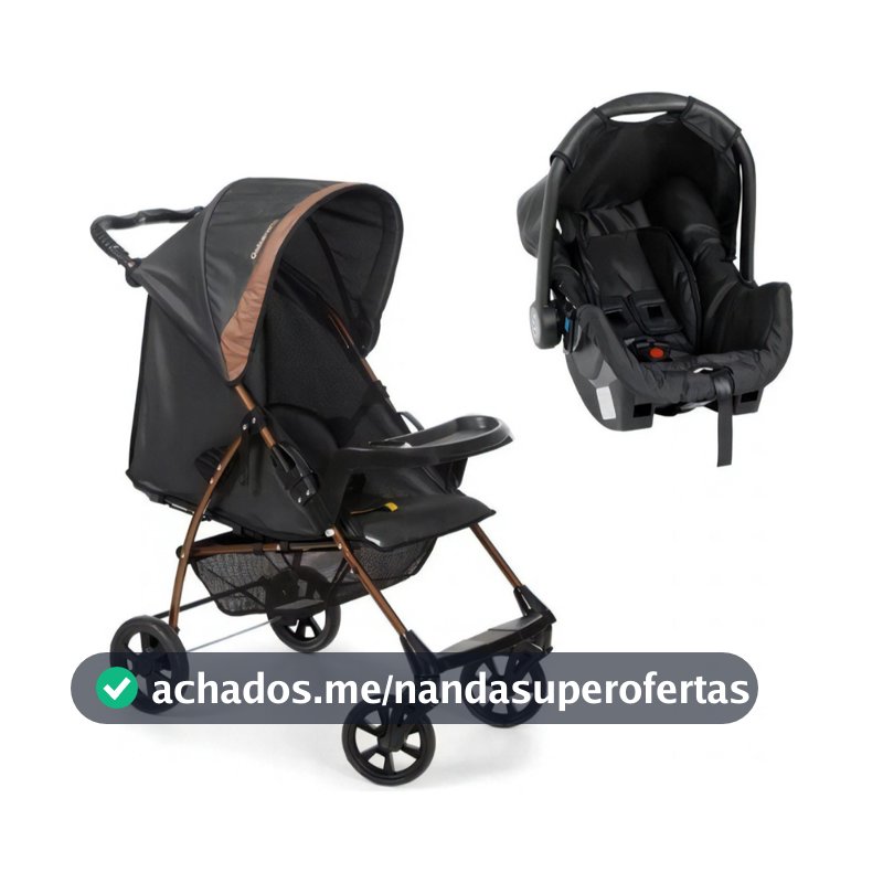 Kit Carrinho de BeBê Com Bebê Conforto Romano Galzerano Oferta