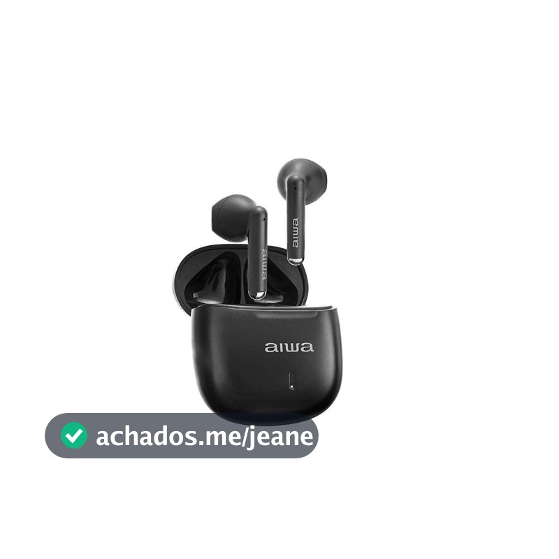 Fone Ouvido AIWA AWS-EB-05P TWS Driver 13mm IPX4 Bluetooth 5.4 Preto