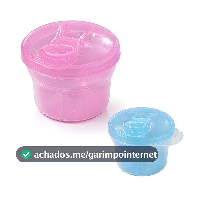 Porta Leite em Pó 3 Compartimentos Dosador Portátil