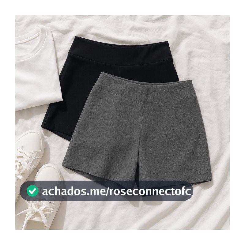 Short legging Suplex lycra Academia Fitness praia verão Short Feminino Curto liso preto
