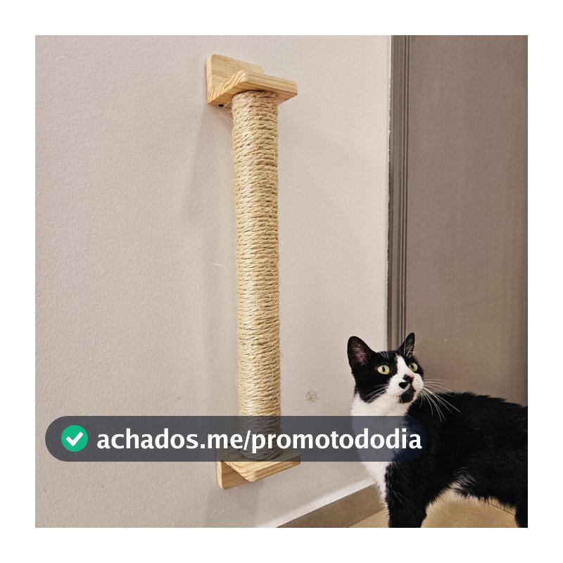 Arranhador Parede Gatos Vertical Sisal Poste Brinquedo Pet Para Casa Felino