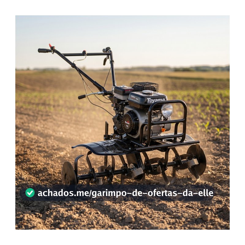 MOTOCULTIVADOR TOYAMA GASOLINA TT90R-XP-U COM RODAS E ENXADAS DE 90CM 7HP PARTIDA MANUAL