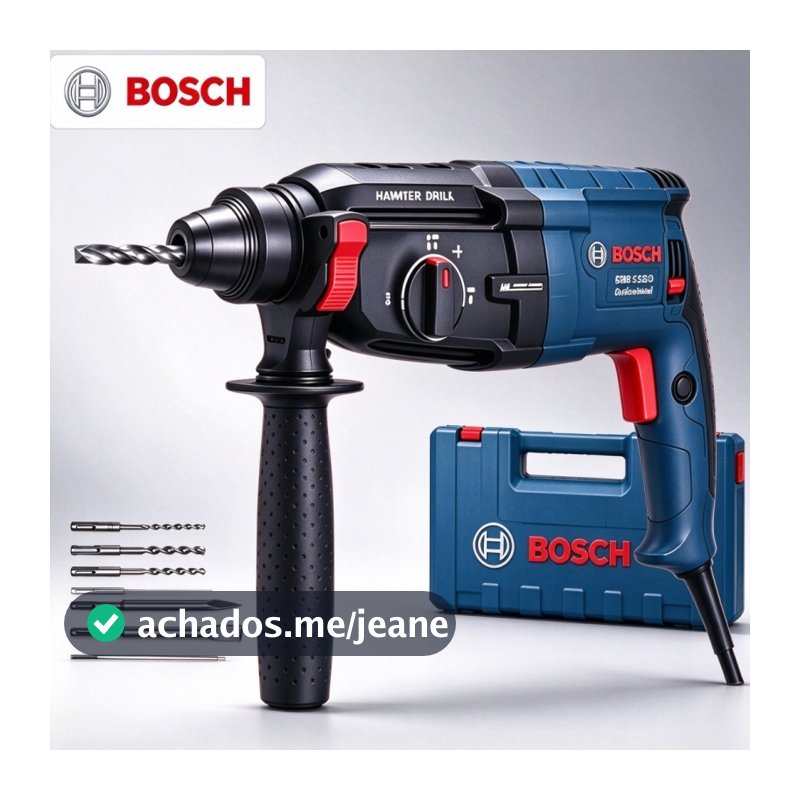 Martelo Perfurador Bosch GBH 2-28D 1600W SDS Plus 3 Em 1 Perfurar Martelar Cinzelar Para Concreto Construção Reforma