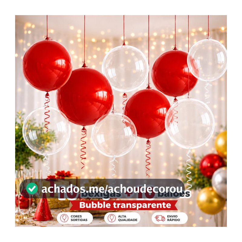 Bubble 18 Polegadas kit 10 + 10 bexigas 18 polegadas Látex Decore Com Criatividade