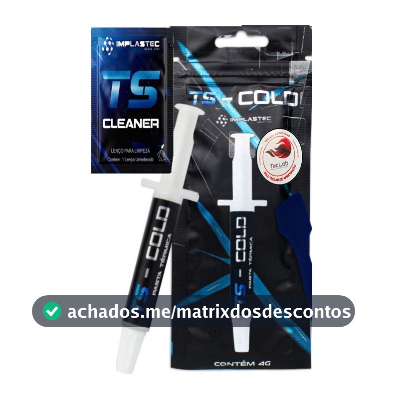 Pasta Térmica Ts Cold 04(QUATRO) GRAMAS 10.5 W/mk para uso em Cpu Ps3 Ps4 Ps5 Xbox e One Sx