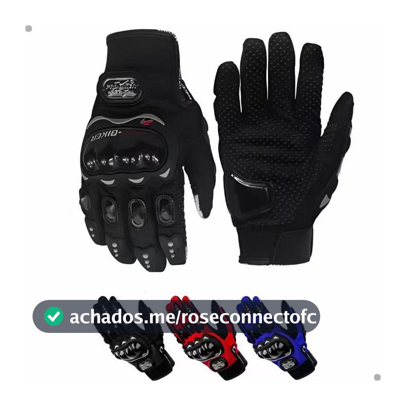 Luvas para motociclistas - quentes, antiderrapantes, com absorção de impacto, confortáveis e tamanho único.