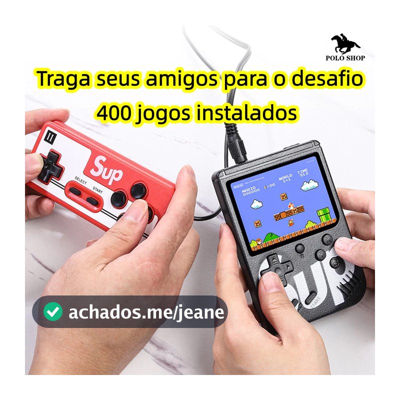 Videogame Retrô Portátil 400 Jogos Tela 3 Pol Conecta TV Bateria até 6 Horas
