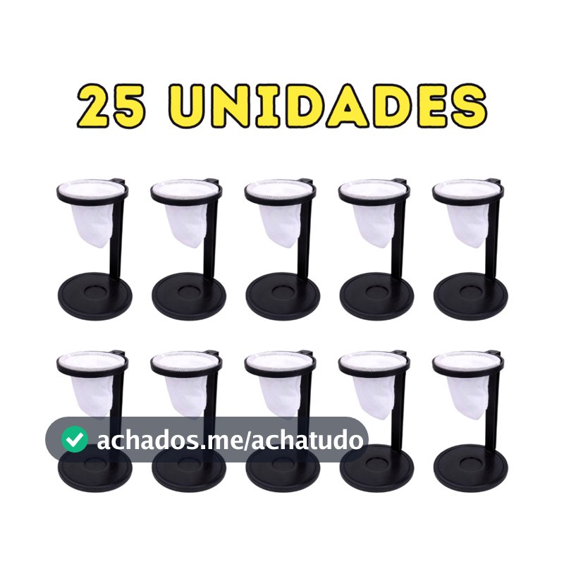 Kit 25 Mini Coador de Café Individual de Pano com Suporte Desmontável Reutilizável