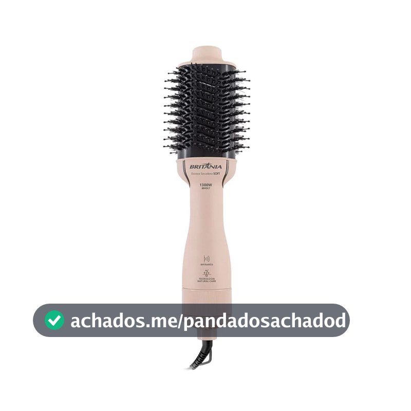Escova Secadora Britânia Bec07r  Cabo Giratório 1300w Bivolt