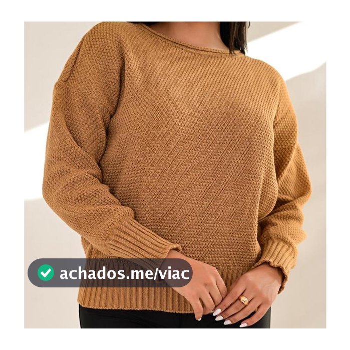 BLUSA DE FRIO NA LÃ FEMININO GOLA CANOA TRICOT COM MANGA LONGA OUTONO INVERNO LISA BASICA PONTO FANG TENDECIA BLOGUEIRA