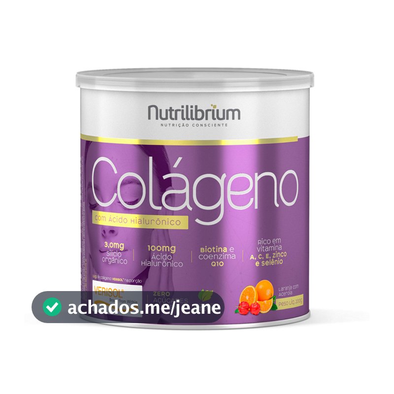 Colágeno Verisol Ácido Hialurônico Silício Orgânico Biotina Coq-10