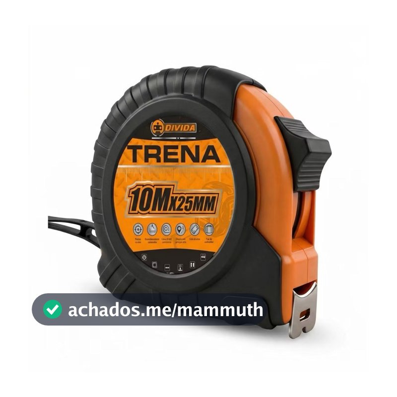 Trena 5/10 Metros Profissional Emborrachada Com Trava Fita Aço Carbono Alta Precisão Resistente