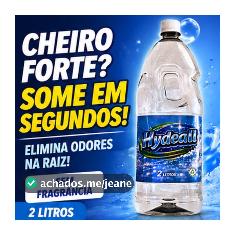 Neutralizador de Odores Hydeall 2L Sem Fragrância Elimina Cheiro Forte Pet, Urina, Mofo e Ambientes