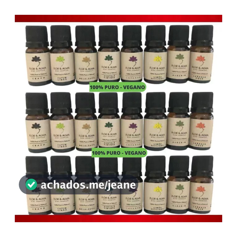 Óleo Essencial Para Aromaterapia 100% Puro e Natural Linha Completa