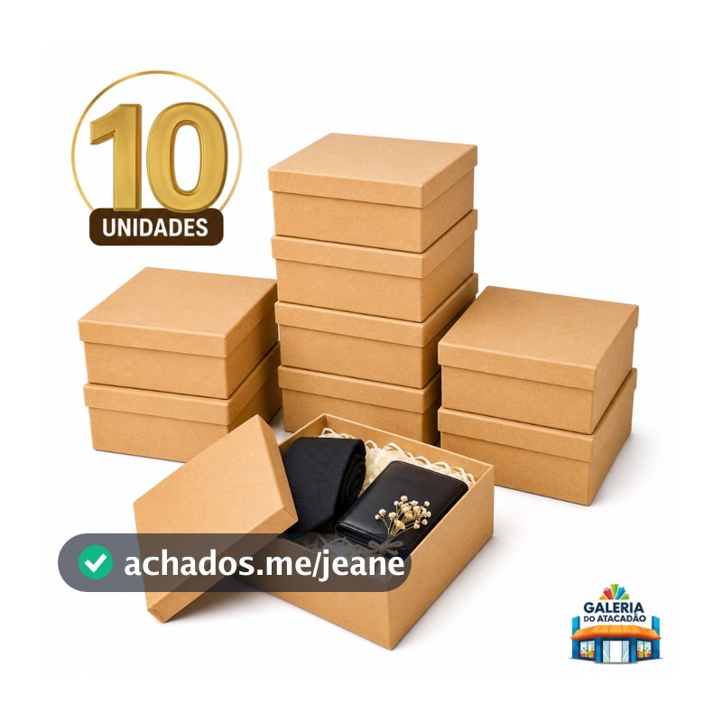 Kit 10 Caixas MDF 15x15x5 para Personalizar Artesanato Presente Convite Lembrancinha Decoração Caixinha de MDF cru
