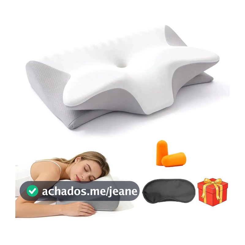 Travesseiro Cervical Ortopedico Magnetico Wing Pillow Comfor AntiApneia RoncoOrtopedico Infravermelho Apneia Travesseiro