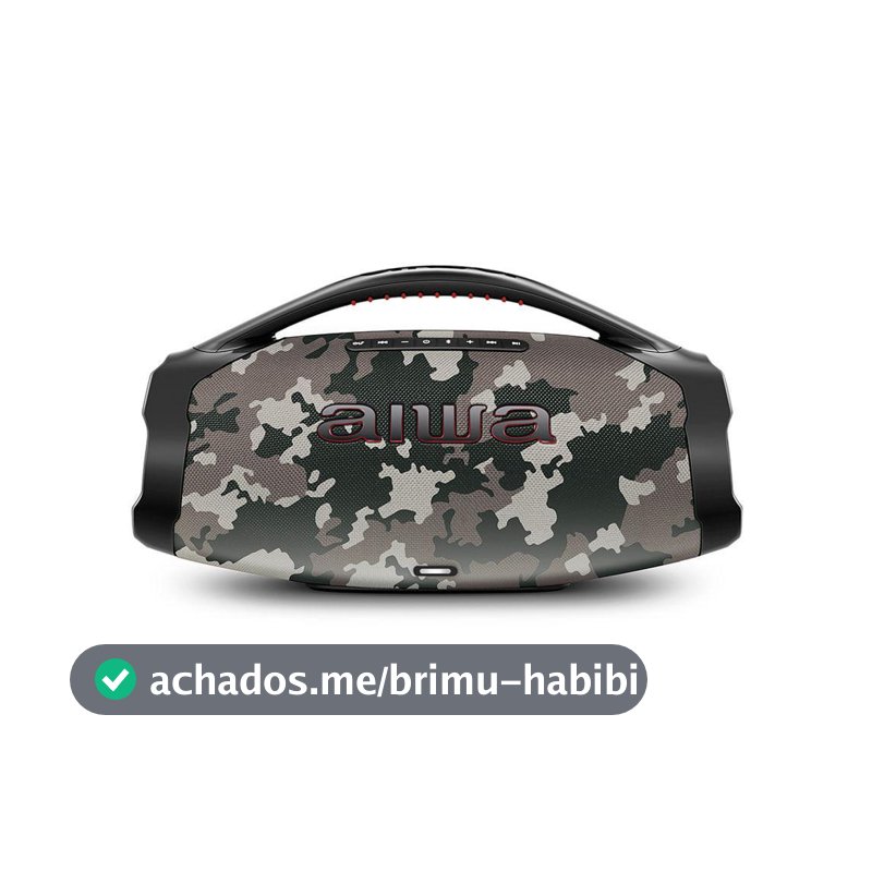 Caixa de Som Bluetooth Aiwa Boombox BBS-01-BG 200W Camuflada