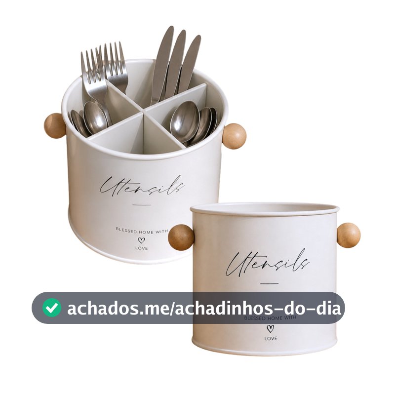 Porta Talheres Utensílios De Metal Para Cozinha Organizador