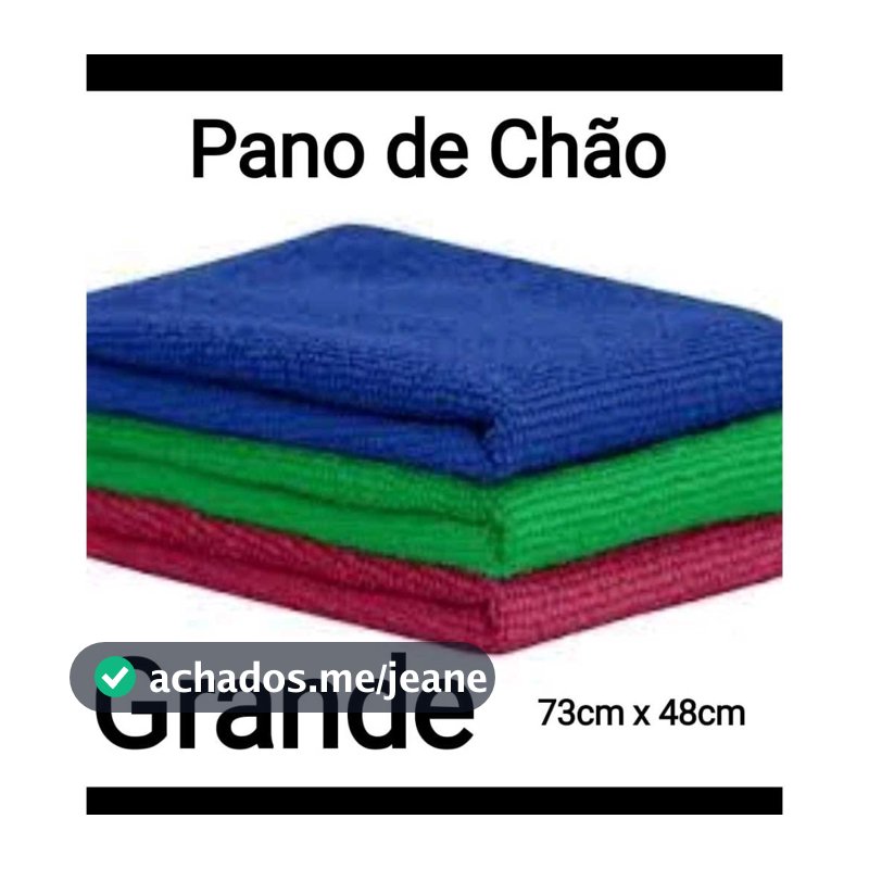 Pano de chão Microfibra Grande 73cm X 48cm KIT  ( Pano Mágico)