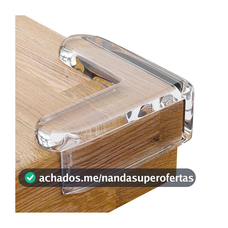 Kit 4 Unid Protetor De Quina Silicone Transparente  Segurança Bebê Criança Top Mesa Pronta Entrega