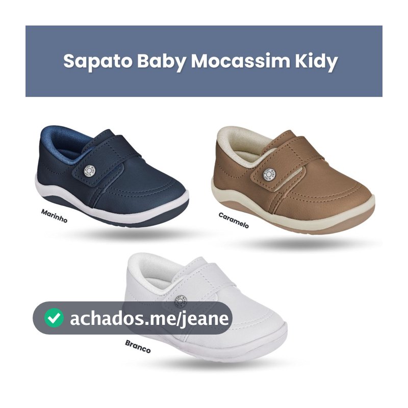 Tênis Mocassim Baby Kidy Colors Equilíbrio Primeiros Passos