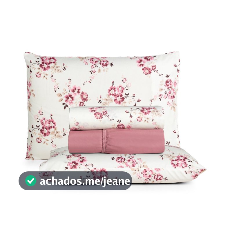 Jogo De Cama Lençol Casal Padrão Box 04 Peças Micropercal 200 Fios