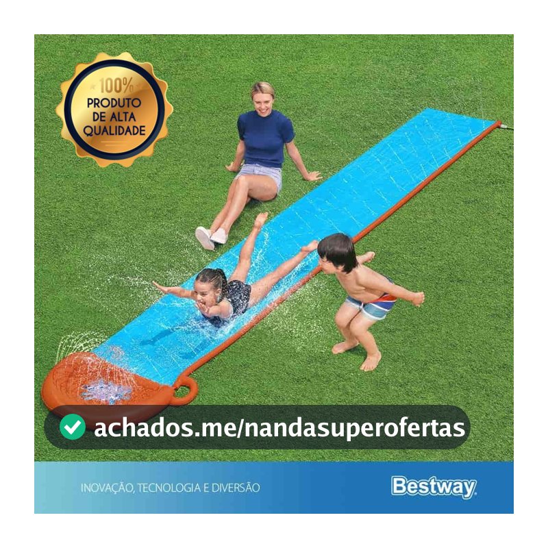 Escorregador Infantil Inflável 4,88m – H2OGO Bestway – Água, Risada e Curtição