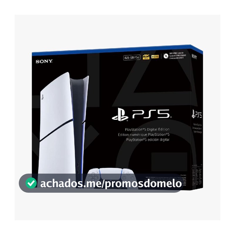 Console PlayStation 5 Slim Digital 825GB + Controle Sem Fio Dualsense Branco