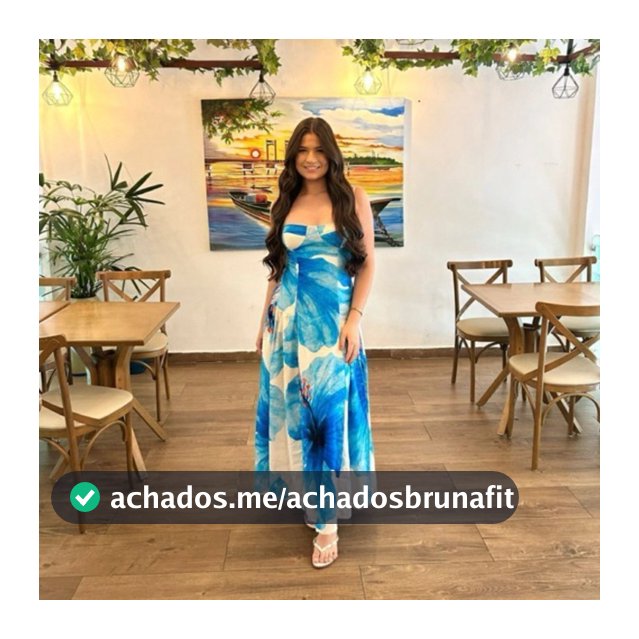 Vestido Longo Feminino – Floral Azul, Alças Reguláveis, Crepe Seda Premium