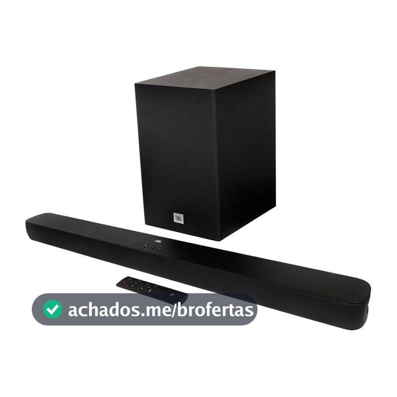 Soundbar JBL  Bluetooth, Cinema SB180, 2.1 Canais, Subwoofer de 6,5" Sem Fio  110W RMS